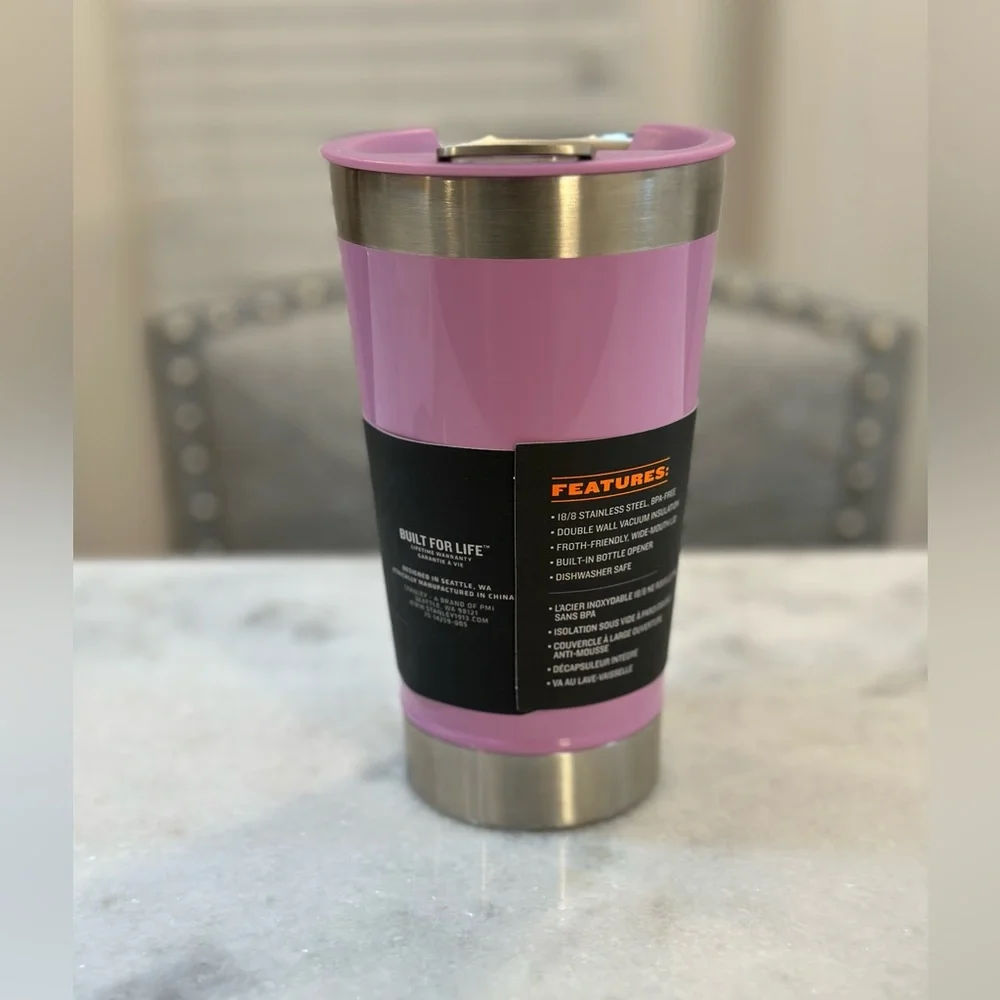 Stanley Stainless Steel 16oz Beer Pint with Built-In Bottle Opener Tumbler - Picture 2 of 9